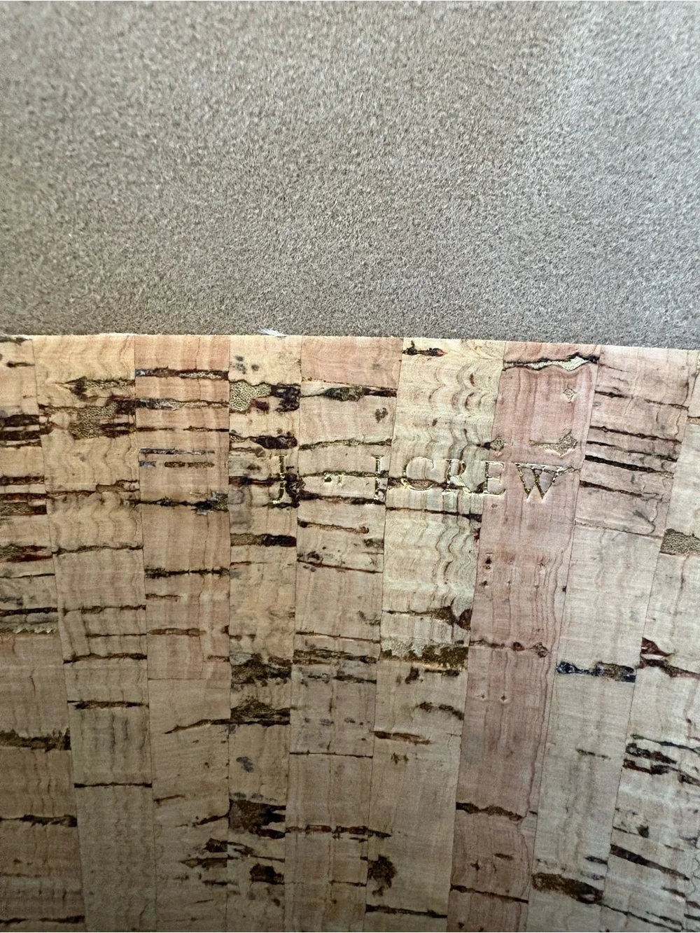 J. Crew natural cork
